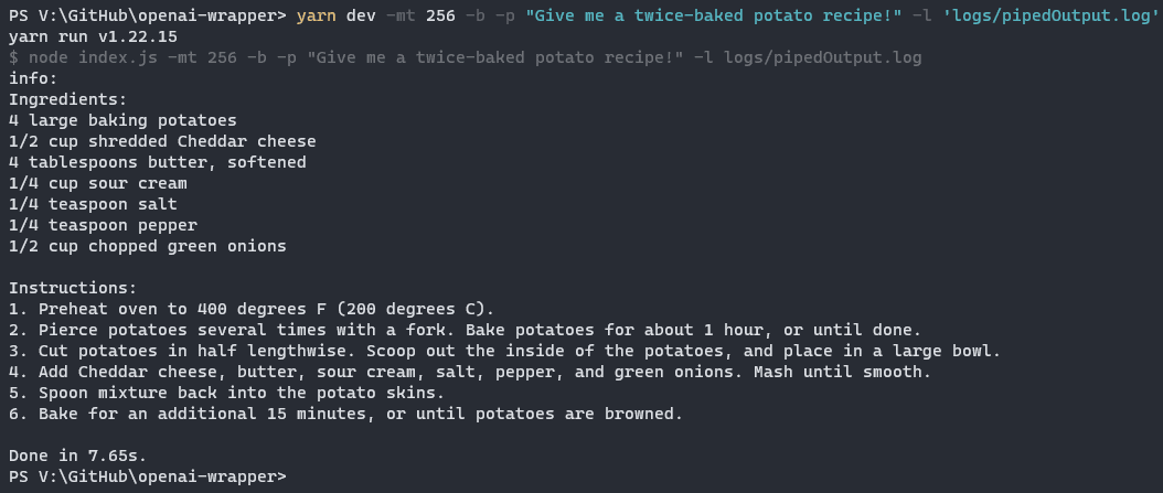 Writing a Simple Command-Line Wrapper for OpenAI's API